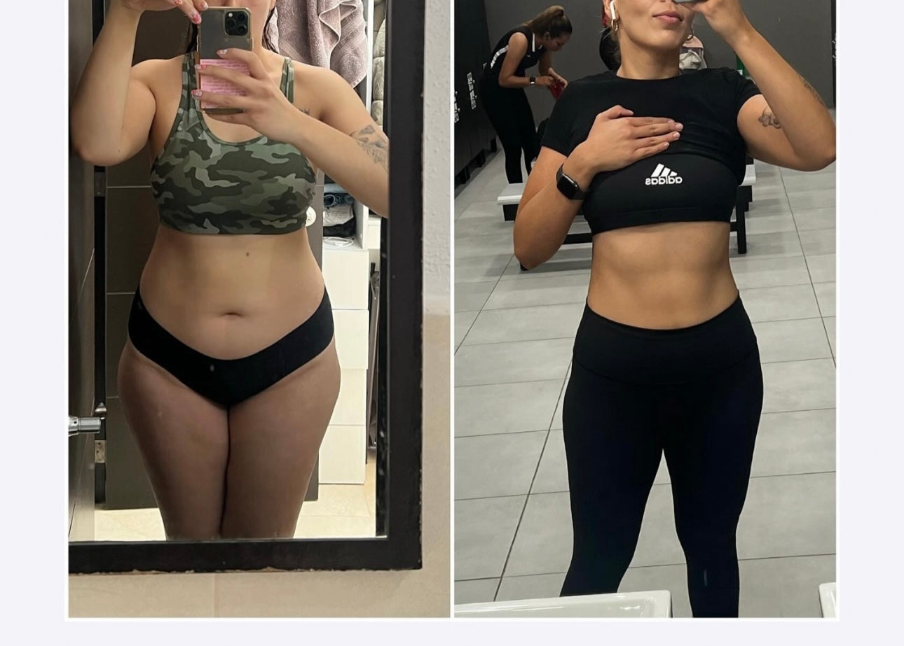 Antes y Despues de Alumno de Karen Zarate Entrenadora Personal Certificada Mexico