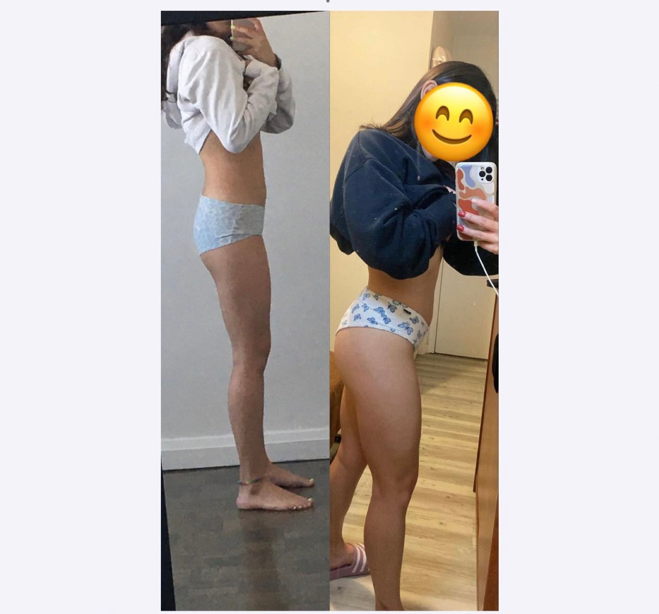 Antes y Después de Alumno Karen Zárate Entrenadora Personal Certificada Mexico