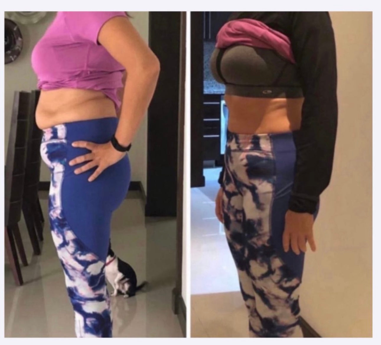 Antes y Después de Alumno Karen Zárate Entrenadora Personal Certificada Mexico