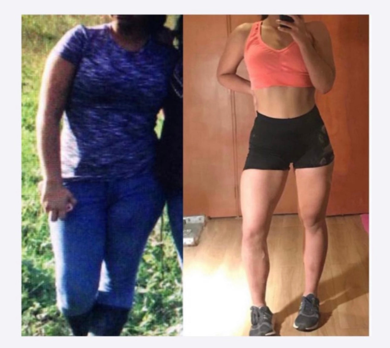Antes y Después de Alumno Karen Zárate Entrenadora Personal Certificada Mexico